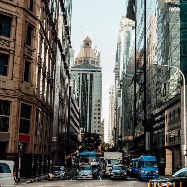 A busy city